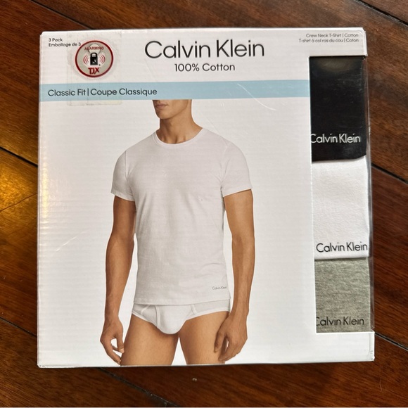 Calvin Klein Men's White and Gray Undershirts size Large - Picture 1 of 5